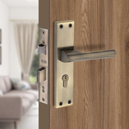 Stainless Steel Mortise Lock | 60mm Brass Cylinder | 3 Brass Keys | One-Side Knob