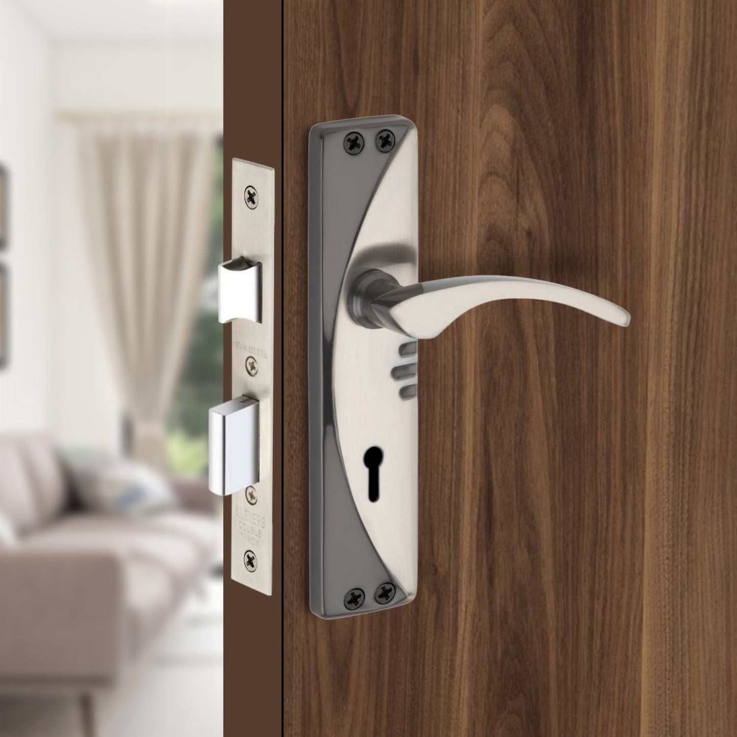 Steel Mortise Handle Lock Set with | 3 Keys