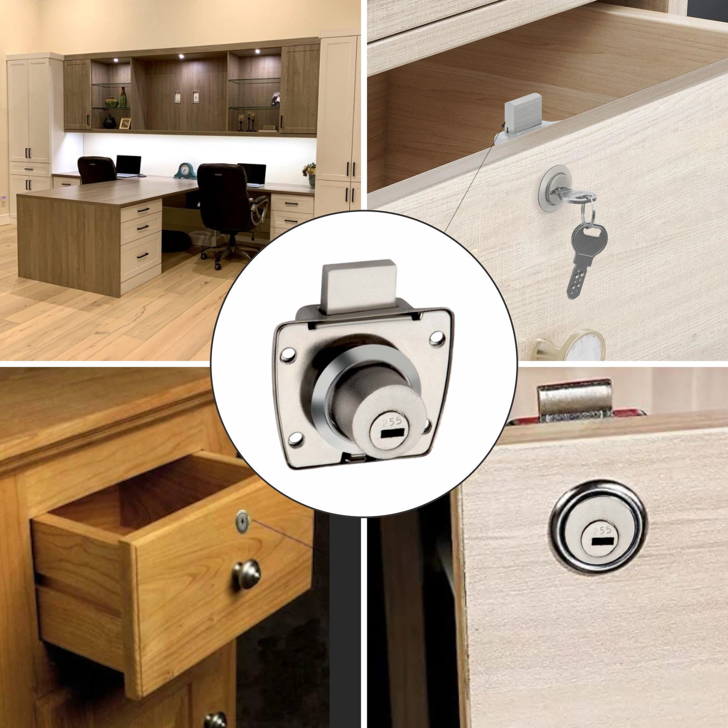 Premium Brass Ultra Key Drawer Lock | 5-Pin Precision Mechanism | Anti-Tarnish Finish