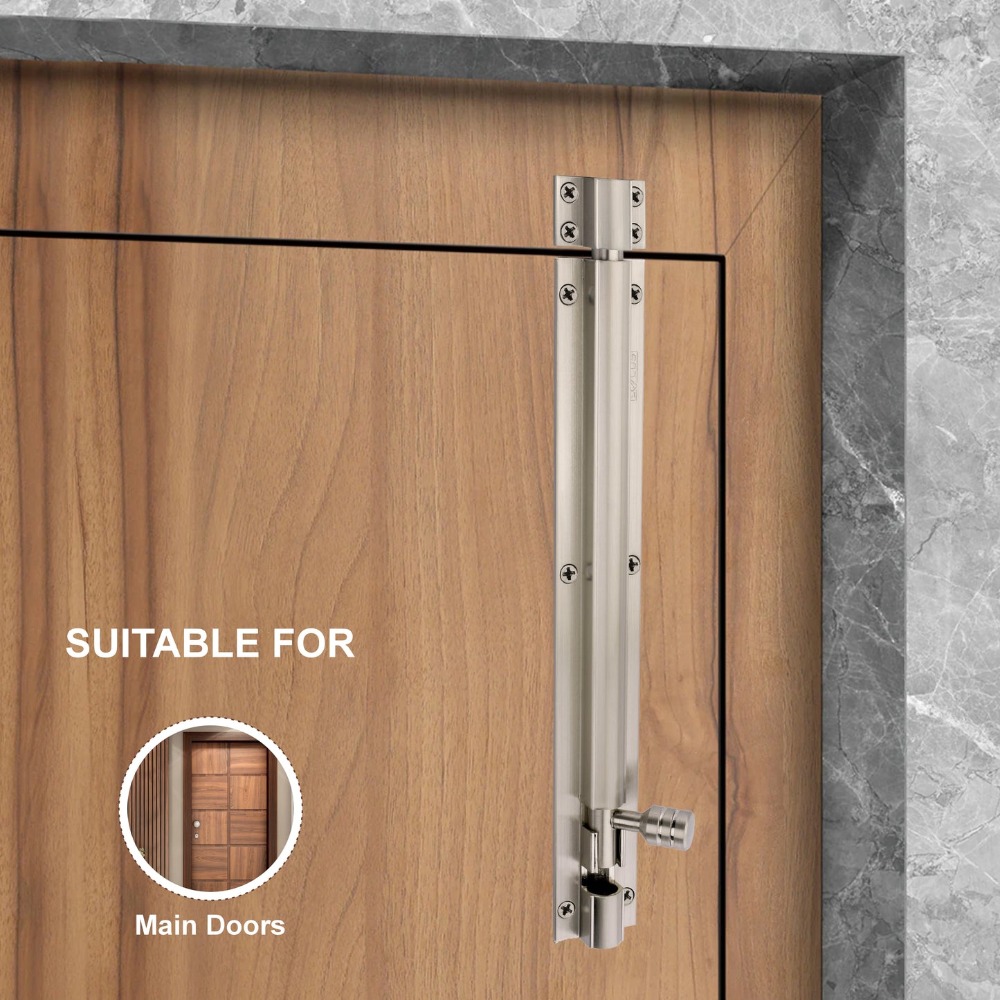 Heavy-Duty Tower Bolt with Smooth Slide Action (10 inch)