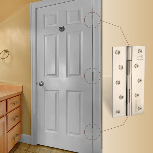 Stainless Steel Premium Hinges | 6×12 | Pack of 9 Pcs.