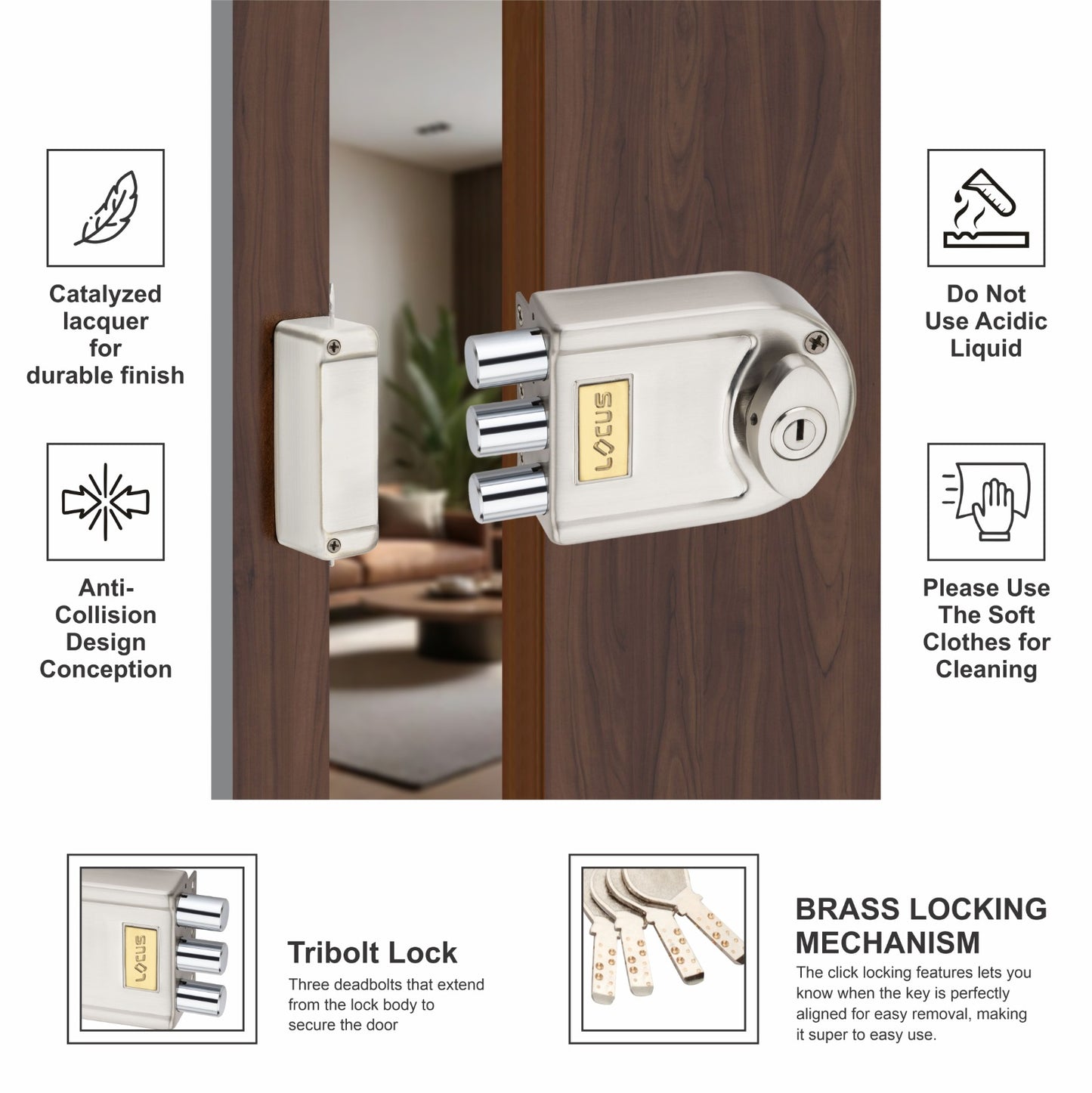 Tribolt | Both side Key | SS Finish