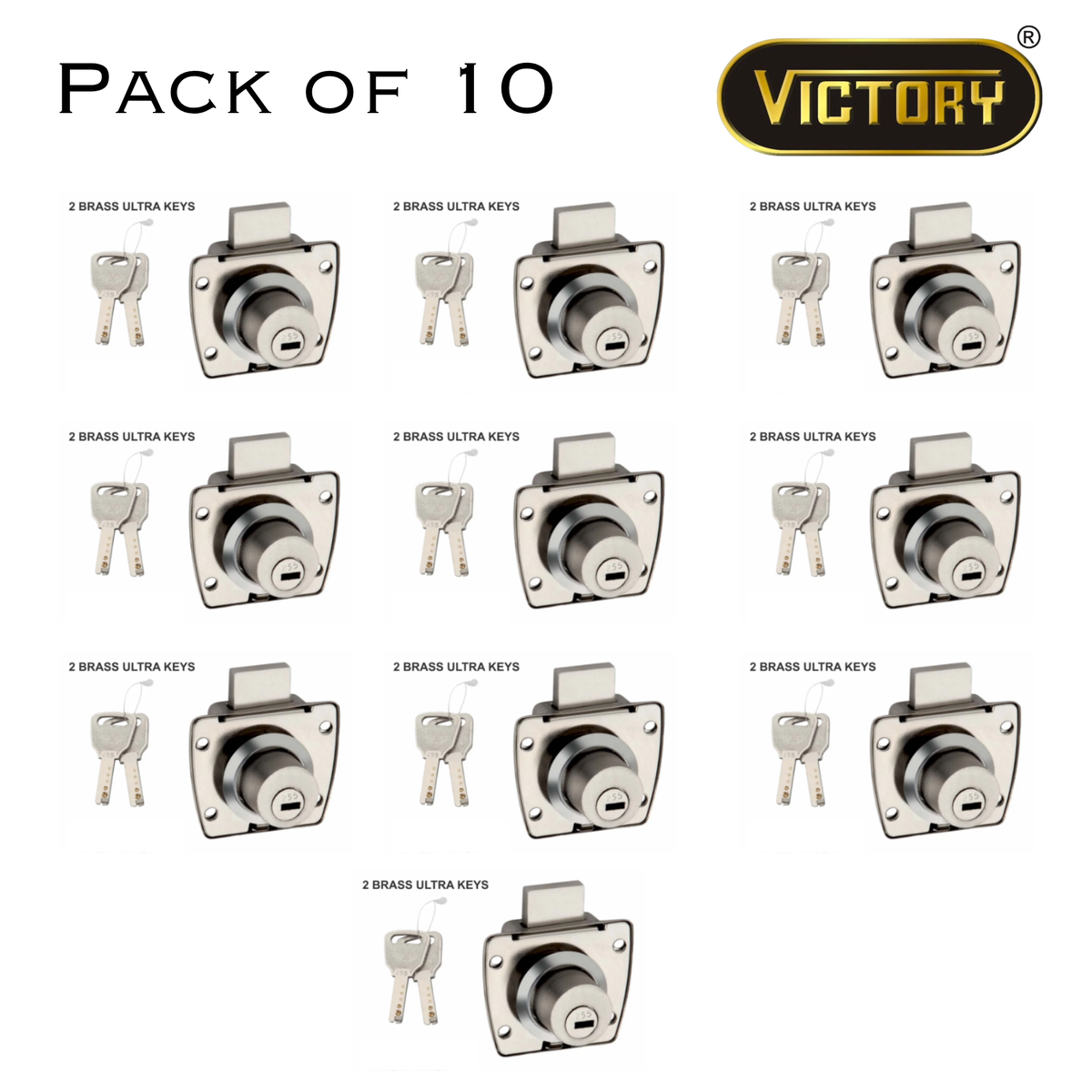 Premium Brass Ultra Key Drawer Lock | 5-Pin Precision Mechanism | Anti-Tarnish Finish