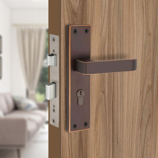 Stainless Steel Mortise Lock| 60mm Brass Cylinder | 3 Brass Keys| One-Side Knob