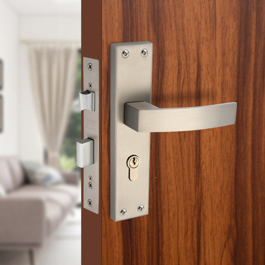 Stainless Steel Mortise Lock| 60mm Brass Cylinder | 3 Brass Keys| One-Side Knob