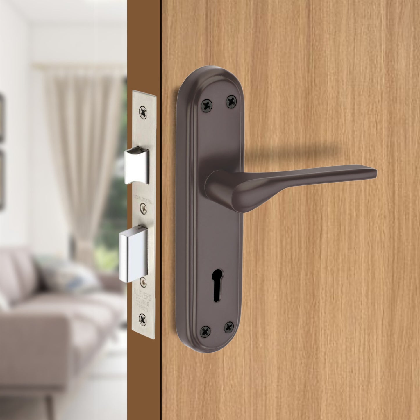 Steel Mortise Handle Lock Set | 3 Keys