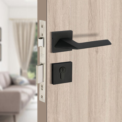 Brass Rosette Handle| 60mm Brass Cylinder | 3 Brass Keys | One-side knob