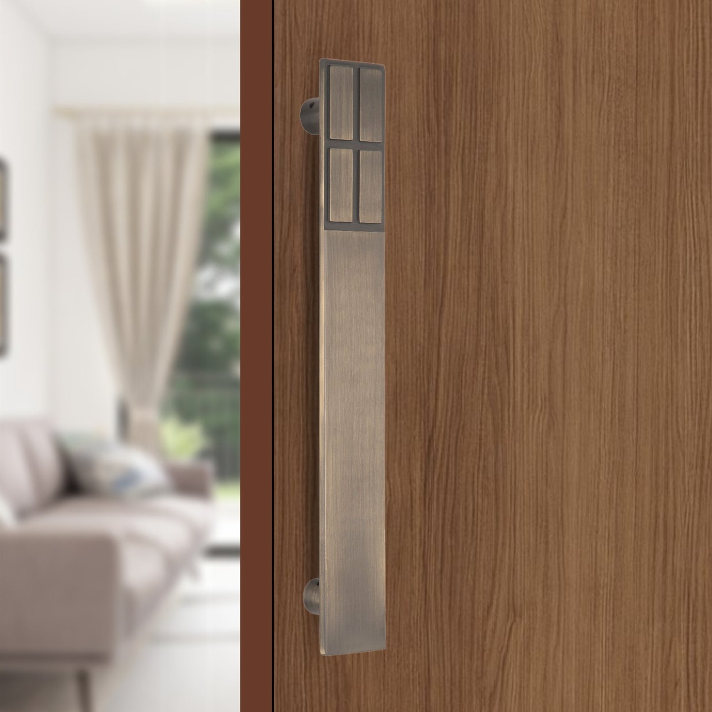 Stainless Steel Designer Pull Handle | 300mm Length | Antique Brass Finish