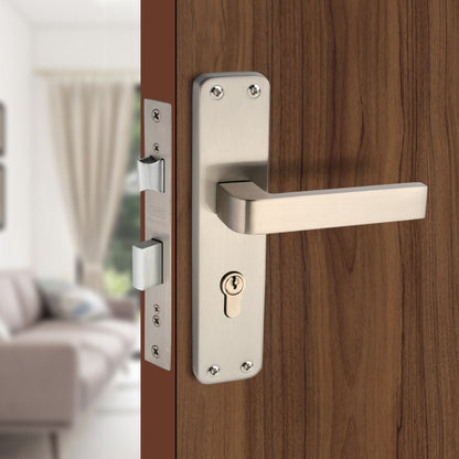 Stainless Steel Mortise Lock | 60mm Brass Cylinder | 3 Brass Keys | One-Side Knob