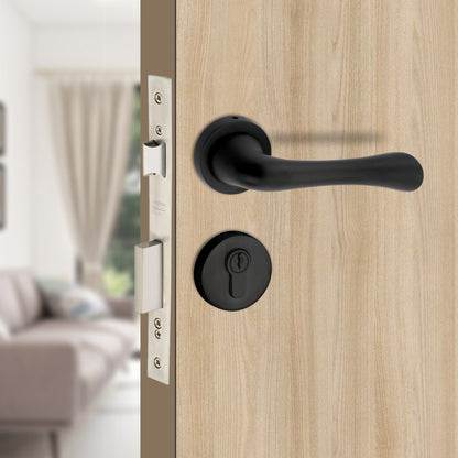 Brass Rosette Handle| 60mm Brass Cylinder | 3 Brass Keys | One-side knob