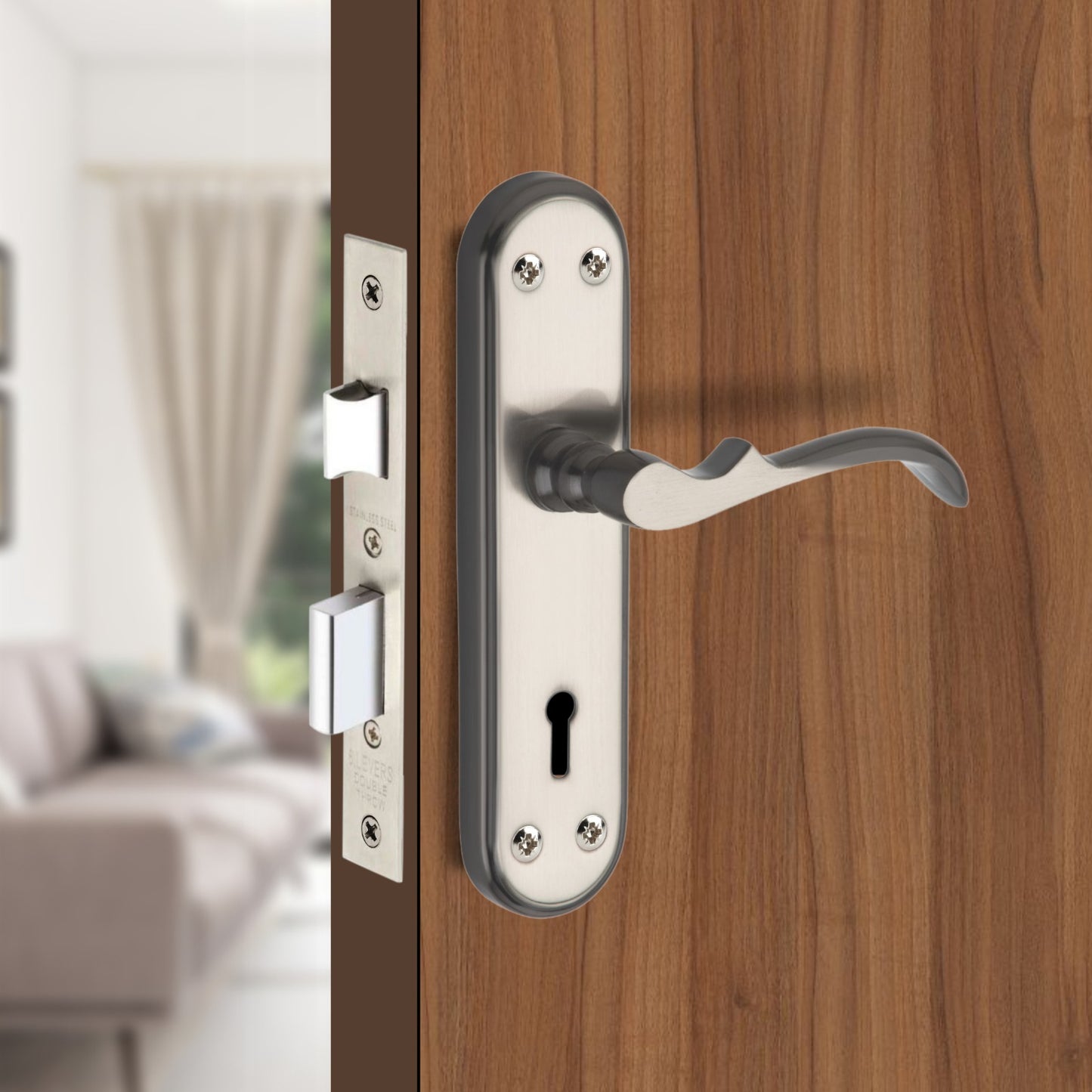 Steel Mortise Handle Lock Set with | 3 Keys