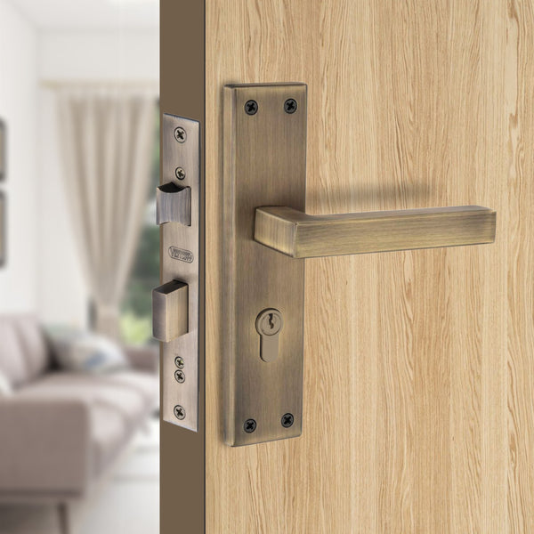Stainless Steel Mortise Lock | 60mm Brass Cylinder | 3 Brass Keys | One-Side Knob