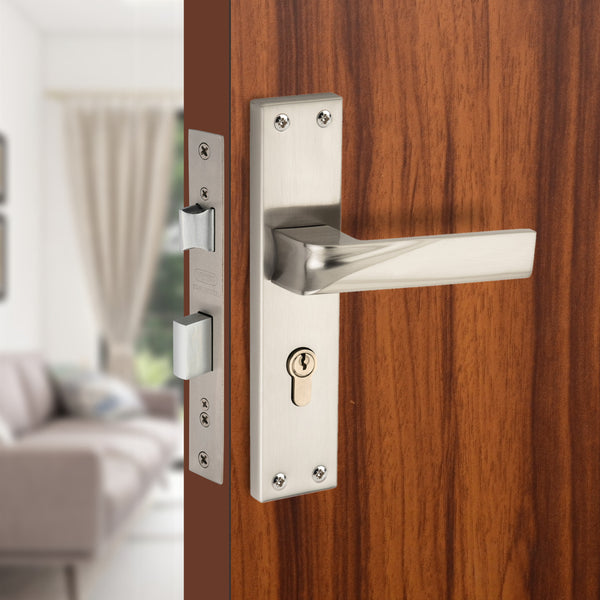 Stainless Steel Mortise Lock | 60mm Brass Cylinder | 3 Brass Keys | One-Side Knob