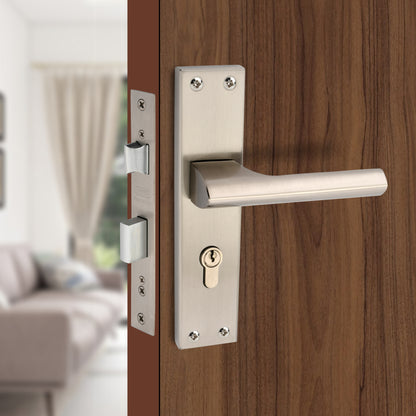 Stainless Steel Mortise Lock | 60mm Brass Cylinder | 3 Brass Keys | One-Side Knob