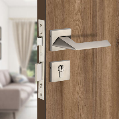 Brass Rosette Handle| 60mm Brass Cylinder | 3 Brass Keys | One-side knob