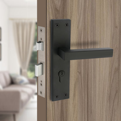 Stainless Steel Mortise Lock | 60mm Brass Cylinder | 3 Brass Keys | One-Side Knob
