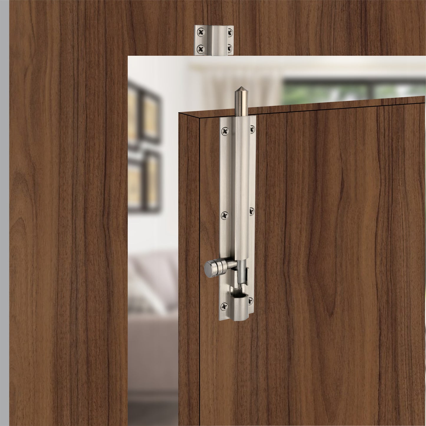Heavy-Duty Tower Bolt with Smooth Slide Action (6 inch)