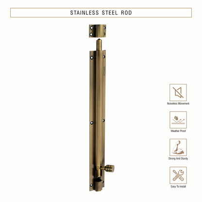 Heavy-Duty Tower Bolt with Smooth Slide Action (12 inch)