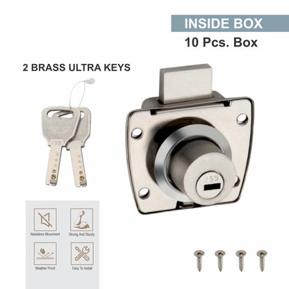 Premium Brass Ultra Key Drawer Lock | 5-Pin Precision Mechanism | Anti-Tarnish Finish