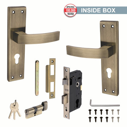 Stainless Steel Mortise Lock| 60mm Brass Cylinder | 3 Brass Keys| One-Side Knob