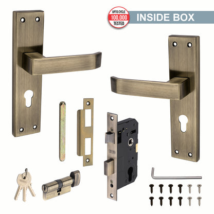 Stainless Steel Mortise Lock| 60mm Brass Cylinder | 3 Brass Keys| One-Side Knob