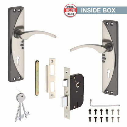 Steel Mortise Handle Lock Set with | 3 Keys
