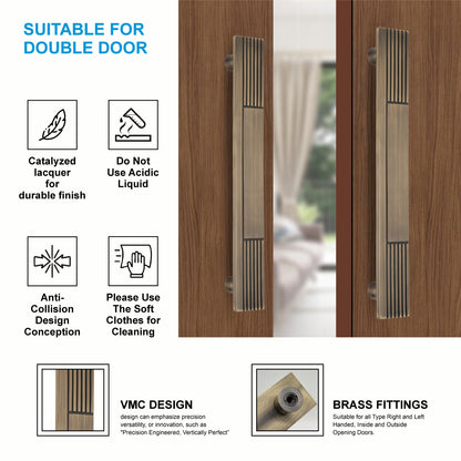 Stainless Steel Designer Pull Handle | 300mm Length | Antique Brass Finish