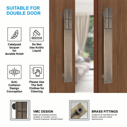 Stainless Steel Designer Pull Handle | 300mm Length | Antique Brass Finish