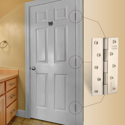 Stainless Steel Premium Hinges | 6×12 | Pack of 9 Pcs.