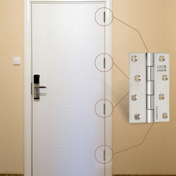 Stainless Steel Premium Hinges | 5×12 | Pack of 12 Pcs.