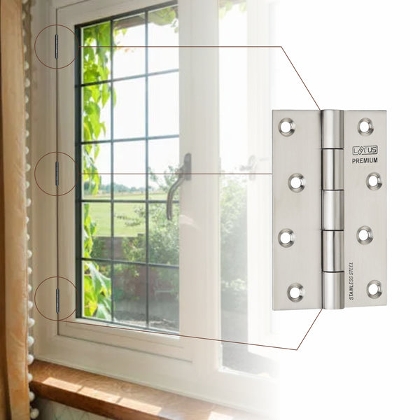 Stainless Steel Premium Hinges | 4×14 | Pack of 16 Pcs.