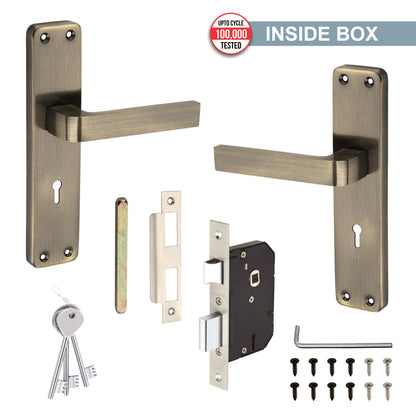 Stainless Steel Mortise Lock | 60mm Brass Cylinder | 3 Brass Keys | One-Side Knob
