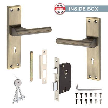 Stainless Steel Mortise Lock | 60mm Brass Cylinder | 3 Brass Keys | One-Side Knob