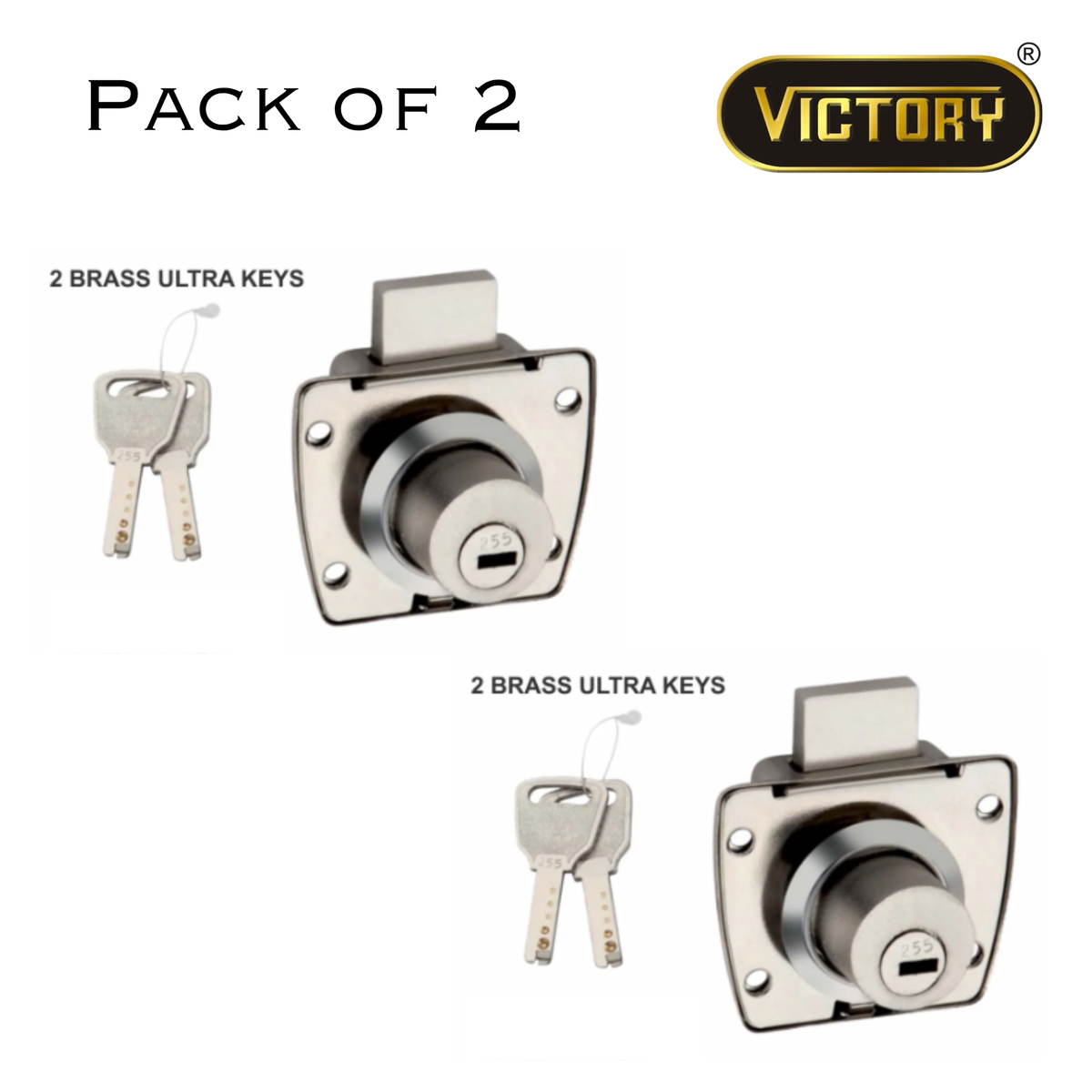 Premium Brass Ultra Key Drawer Lock | 5-Pin Precision Mechanism | Anti-Tarnish Finish