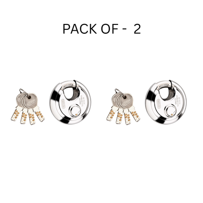 Victory Hi-Tech 70mm Disc Padlock | 4 Brass Keys | 11 Pin Security Lock | Shop Shutter & Gate Lock