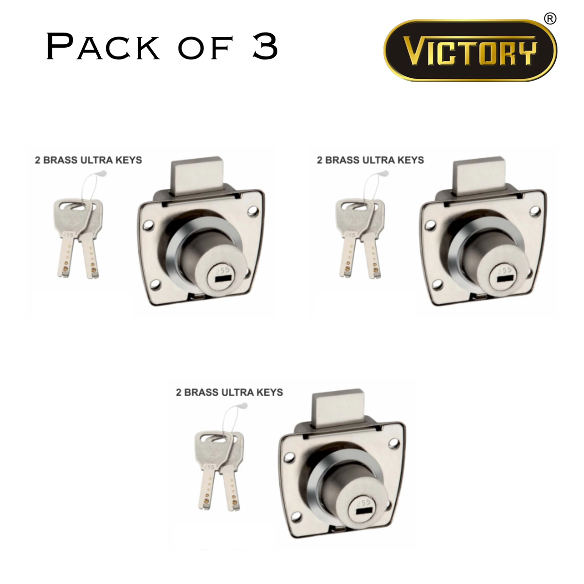 Premium Brass Ultra Key Drawer Lock | 5-Pin Precision Mechanism | Anti-Tarnish Finish