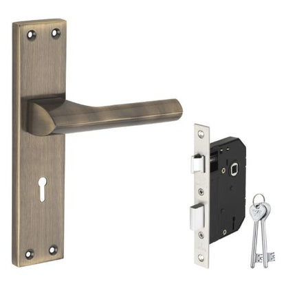 Stainless Steel Mortise Lock | 60mm Brass Cylinder | 3 Brass Keys | One-Side Knob