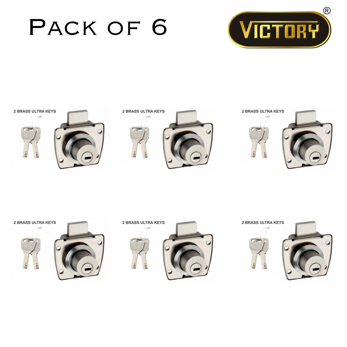 Premium Brass Ultra Key Drawer Lock | 5-Pin Precision Mechanism | Anti-Tarnish Finish