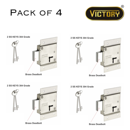 Stainless Steel | 6-Lever Double Throw | Cupboard Lock