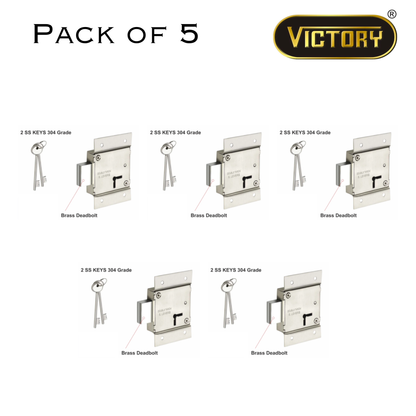 Stainless Steel | 6-Lever Double Throw | Cupboard Lock