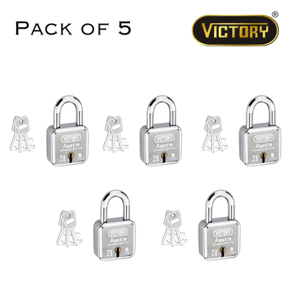 Victory Austin 72mm Auto Locking Padlock | Double Locking Security Lock for Shutters, Gates & Main Doors