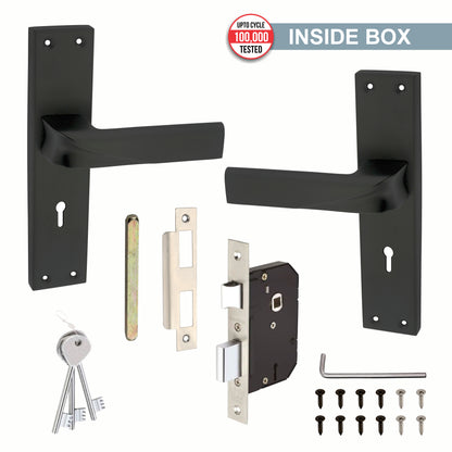 Stainless Steel Mortise Lock | 60mm Brass Cylinder | 3 Brass Keys | One-Side Knob