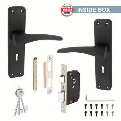 Stainless Steel Mortise Lock | 60mm Brass Cylinder | 3 Brass Keys | One-Side Knob