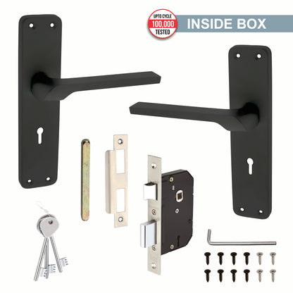 Stainless Steel Mortise Lock | 60mm Brass Cylinder | 3 Brass Keys | One-Side Knob