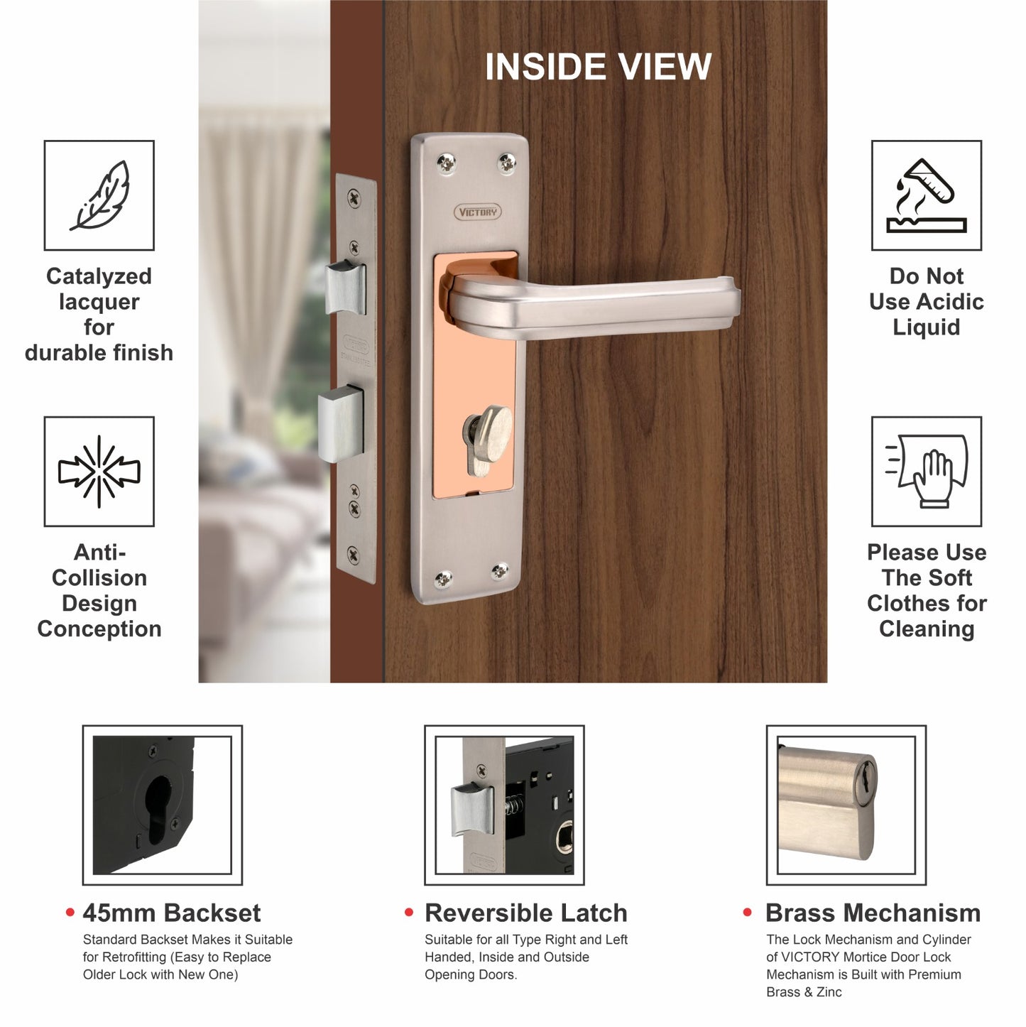 Victory Heavy Duty Mortise Lockset 8"