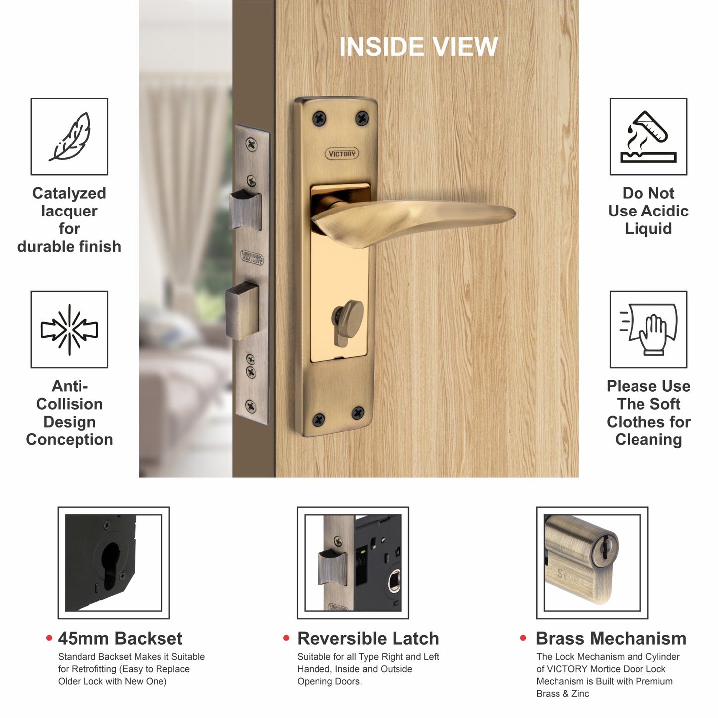 Victory Heavy Duty Mortise Lockset 8"